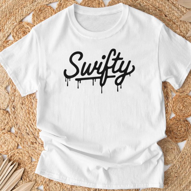 Swifty Fan Merch Ns First Name Taylor Outfit Drip Gray T-Shirt Geschenke für alte Männer