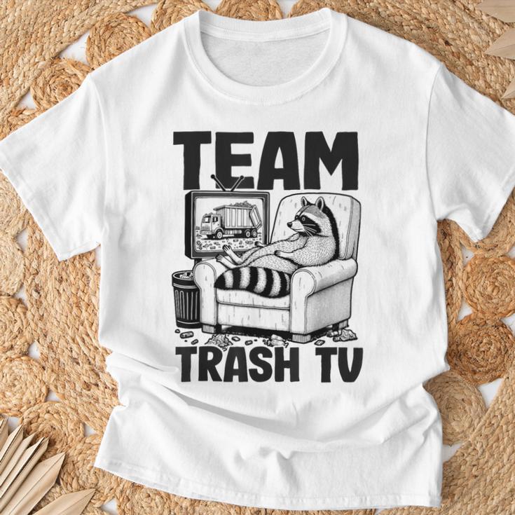 Team Trash Tv Raccoon Gray T-Shirt Geschenke für alte Männer