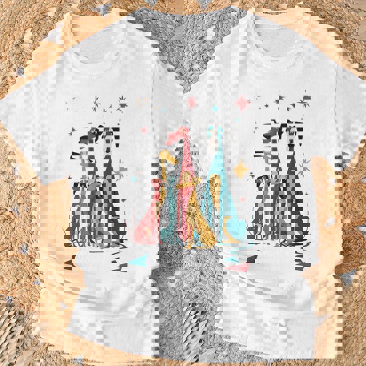 Vintage Retro Mid-Century Long Neck Dogs 50S 60S Style T-Shirt Gifts for Old Men