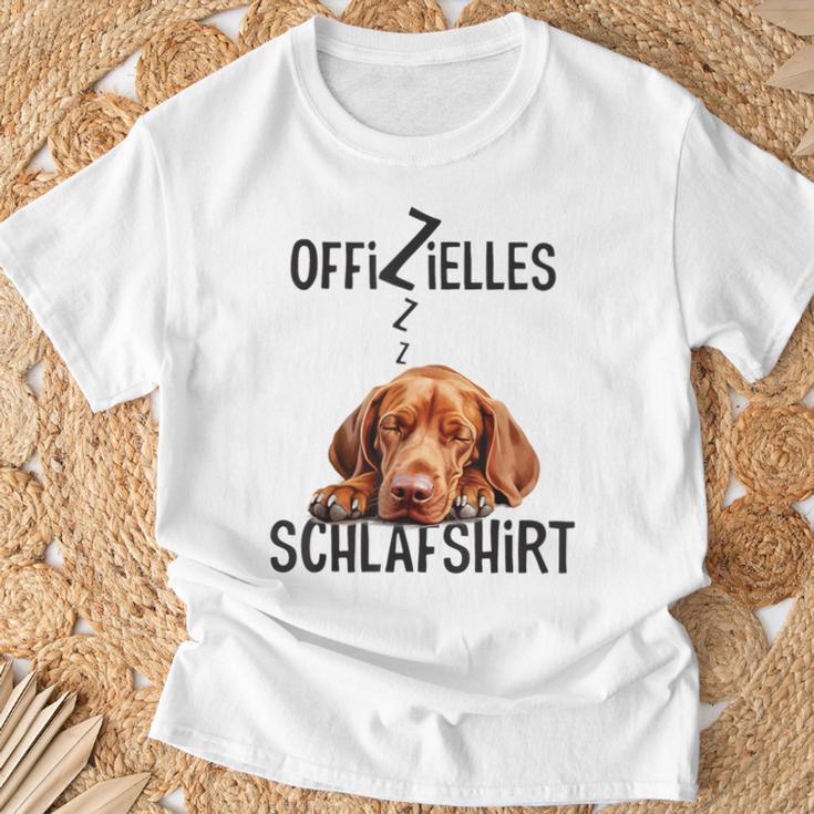 Vizsla Official Sleep With Dog T-Shirt Geschenke für alte Männer