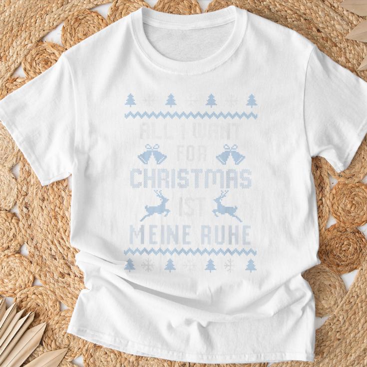 All I Want For Christmas Ist My Rest Blue T-Shirt Geschenke für alte Männer