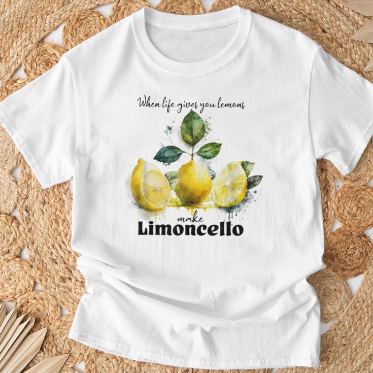 Wenn Du Zitronen Bekommst Mach Limoncello Travel To Italy T-Shirt Geschenke für alte Männer