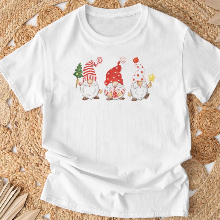 Women's Christmas Jumper Christmas Gnome Gnome Long-Sleeved T-Shirt Geschenke für alte Männer