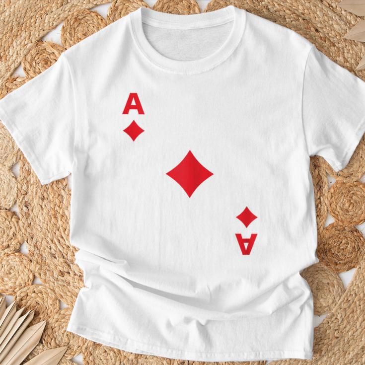 Women's Playing Card Chequered Ace Card Costume Fancy Dress Ass Groups T-Shirt Geschenke für alte Männer