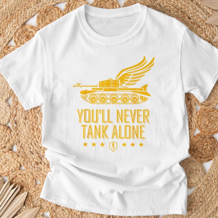 World Of Tanks Blitz You'll Never Tank Alone T-Shirt Geschenke für alte Männer