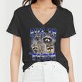 Autistic Raccoon Rizz V-Neck Tshirt - Women's Meme Style