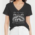 Cute Raccoon Women's V-Neck T-Shirt | Whimsical Wildlife Style