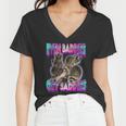 Even Baddies Get Saddies Raccoon Meme Women's V-Neck Tee - Fun Gift
