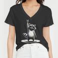 Feral Raccoon Meme Women's V-Neck T-Shirt – Quirky Humor