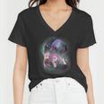 Ferrets Howling Moon Women's V-Neck T-Shirt | Fun Animal Design
