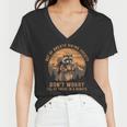Raccoon Hiking Vintage V-Neck | Women's Tee - Outdoors Enthusiasts