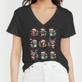 Raccoon Lover Women's V-Neck T-Shirt - Festive Christmas Theme