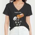 Raccoon Lover Women's V-Neck T-Shirt - Fun Happy Raccoon Design