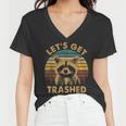 Raccoon Lovers Let's Get Trashed V-Neck T-Shirt - Women's Small