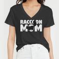 Raccoon Mom V-Neck T-Shirt - Cozy Gift for Animal Lover Moms