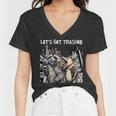 Raccoon & Opossum Drinking Beer Women's V-Neck T-Shirt - Fun Party Theme