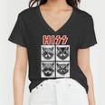 Raccoon Rock Band Concert Women's V-Neck T-Shirt | Fun for All