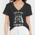 Raccoon V-Neck T-Shirt - Fun Crime Theme for Men & Women