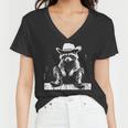 Raccoon Western Cowboy T-Shirt - Unisex V-Neck | Adults, Kids