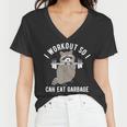 Raccoon Workout Trash Panda Gym Women's V-Neck T-Shirt