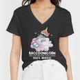 Raccoonicorn Raccoon Lover V-Neck T-Shirt for Women | Whimsical Fantasy