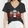 Retro Panda BBQ Pool Party Women's V-Neck T-Shirt - Fun & Stylish