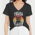 Retro Raccoon Women's V-Neck T-Shirt - Support Wildlife