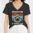 Retro Raccoon Women's V-Neck T-Shirt | Vintage Style for All