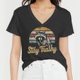 Stay Trashy Opossum & Raccoon Meme Women's V-Neck T-Shirt - Fun