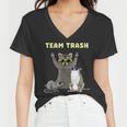 Team Trash Opossum & Raccoon Women's V-Neck T-Shirt | Fun Animal Gang