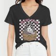 Women's V-Neck T-Shirt - Adopt A Cat Team - Opossum & Racoon Design