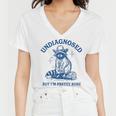 Cowboy Raccoon Meme Women's V-Neck T-Shirt | Humorous Design