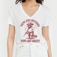 Cowboy Raccoon Women's V-Neck T-Shirt - Humorous Statement