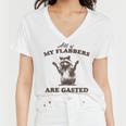 Quirky Raccoon Women's V-Neck T-Shirt - Humor & Style