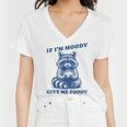 Raccoon Trash Panda Women's V-Neck T-Shirt - Moody Foody Meme