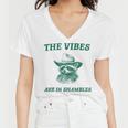Sarcastic Raccoon Cowboy Women's V-Neck T-Shirt - Quirky Vibes Collection