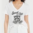 Sarcastic Raccoon Women's V-Neck T-Shirt - Sweet But Sassy