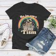 Autism Awareness Women's V-Neck T-Shirt - Raccoon Meme Design