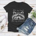 Cute Raccoon Women's V-Neck T-Shirt | Whimsical Wildlife Style