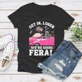 Feral Raccoon Meme Women's V-Neck T-Shirt | Fun Adventure Vibes