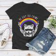 Raccoon LGBTQ Pride V-Neck - Rainbow Gay Women's Tee