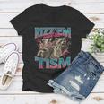 Raccoon Meme Autistic Empowerment Women's V-Neck T-Shirt