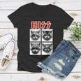 Raccoon Rock Band Concert Women's V-Neck T-Shirt | Fun for All
