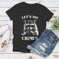 Raccoon V-Neck T-Shirt - Fun Crime Theme for Men & Women