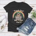 Raccoon Women's V-Neck T-Shirt - Cute Woodland Humor