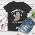 Raccoon Workout Trash Panda Gym Women's V-Neck T-Shirt