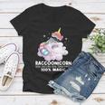 Raccoonicorn Raccoon Lover V-Neck T-Shirt for Women | Whimsical Fantasy