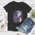 Rats Howling V-Neck T-Shirt | Women's Moon-Themed Tee