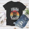Retro Raccoon Women's V-Neck T-Shirt - Support Wildlife