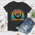 Trash Panda Raccoon Women's V-Neck Tee - Fun Spirit Animal Design